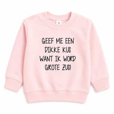 Roze, Sweater, Trui, word, grote, zus, zwart, tekst